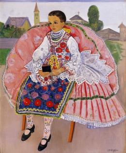  Vörös, Géza - Girl in Folk Costume 