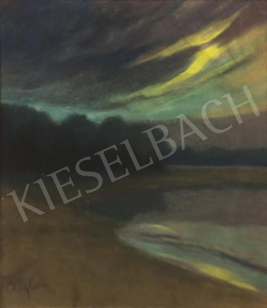 Sassy Attila - Éjszaka a vízparton festménye