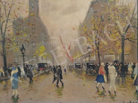  Berkes, Antal - Street Scene painting