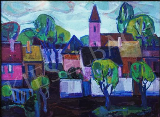 For sale Farkas, Lídia - Village View with Churchyard 's painting