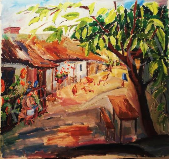 For sale  László Sárpataky - Sunny Courtyard 's painting