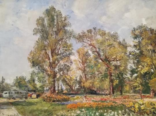 For sale  Herman, Lipót - Sunny impressionist park 's painting