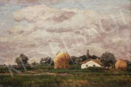 Feszty, Árpád - Hungarian Landscape (Farmstead with Cloudy Sky) 