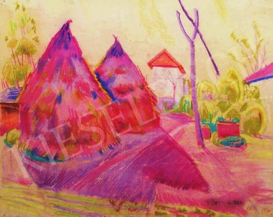 For sale  Vén, Emil - Courtyard with Haystacks, 1930 's painting