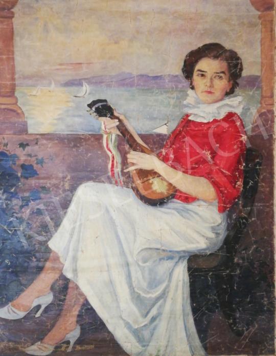 For sale Unknown painter - Girl with Mandolin 's painting