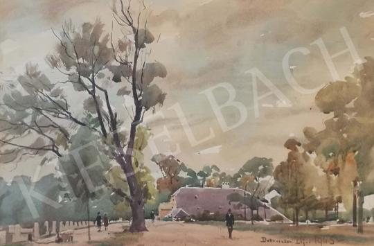 Dobroszláv, Lajos - Park in Tata, 1945 painting