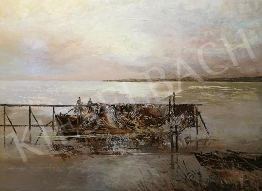  Szanthoffer, Imre - Fishermen (Sunset) painting