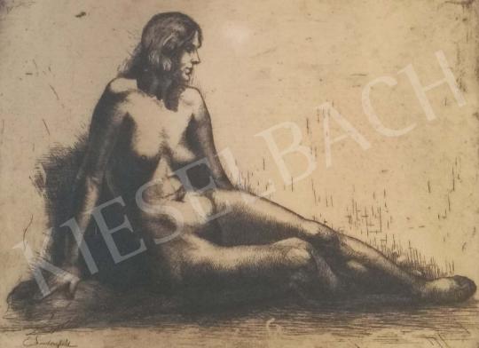 For sale Lindenfeld, Emil - Sitting female nude 's painting