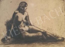 Lindenfeld, Emil - Sitting female nude 