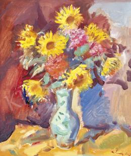  Márffy, Ödön - Still Life with Sunflowers 