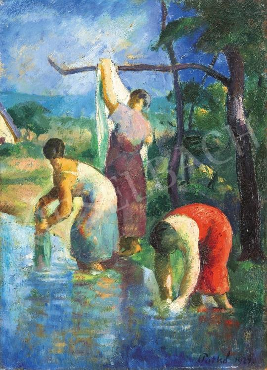  Patkó, Károly - By the Stream, 1924 painting