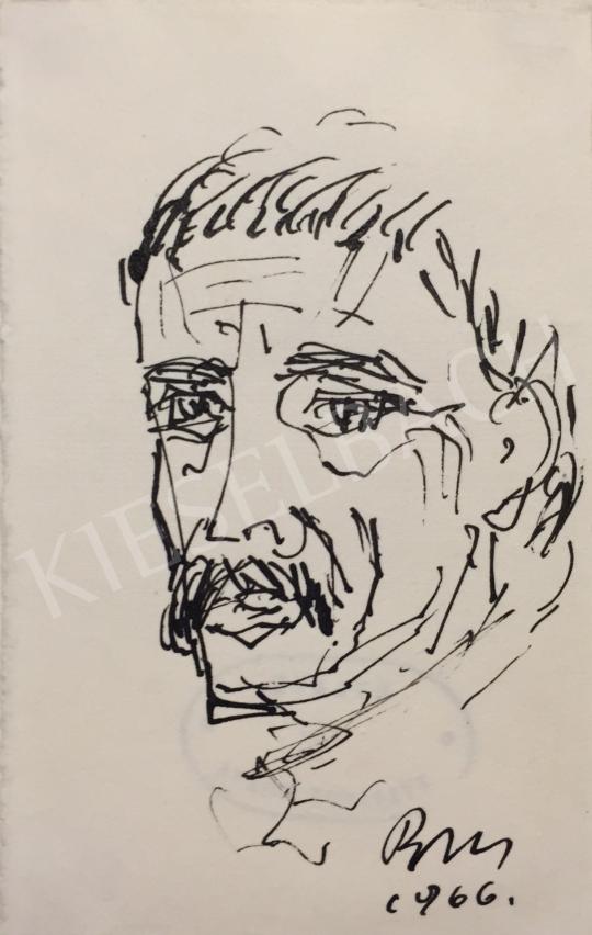  Borsos, Miklós - Self-Portrait, 1966 painting