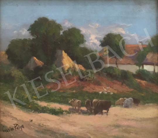 For sale  Pállya, Carolus - Village Atmosphere (Sheeps by the Roadside) 's painting