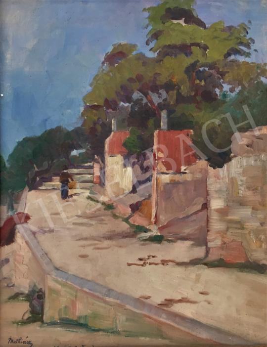 Mathiász, Oszkár -  Promenade on the Dalmatian Coast painting