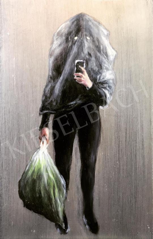  Verebics Ágnes - Levinni a szemetet / Selfie, 2020 festménye