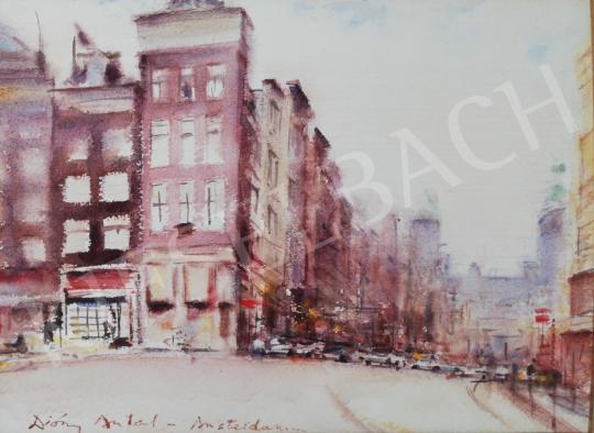 Diósy, Antal (Dióssy Antal) - Street Corner in Amsterdam painting