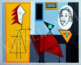  drMáriás - Einstein és felesége nyelvet öltögetnek Picasso műtermében, 2019 