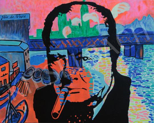  drMáriás - Churchill Derain műtermében, 2020 festménye