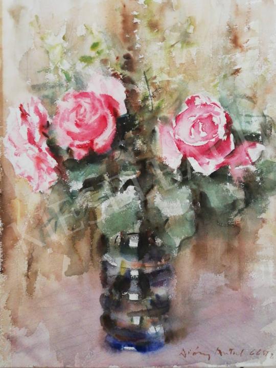 For sale Diósy, Antal (Dióssy Antal) - Still Life with Roses, 1966 's painting