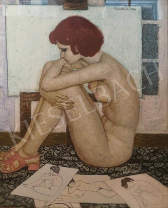  Czene Béla - Műteremben festménye