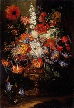 Ismeretlen flamand festő, 1700 körül - Virágcsendélet 