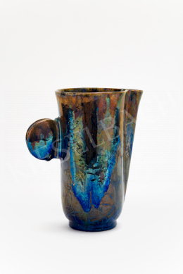  Gorka, Géza - Vase, dark bluish iridescent luster, 1927–1930 