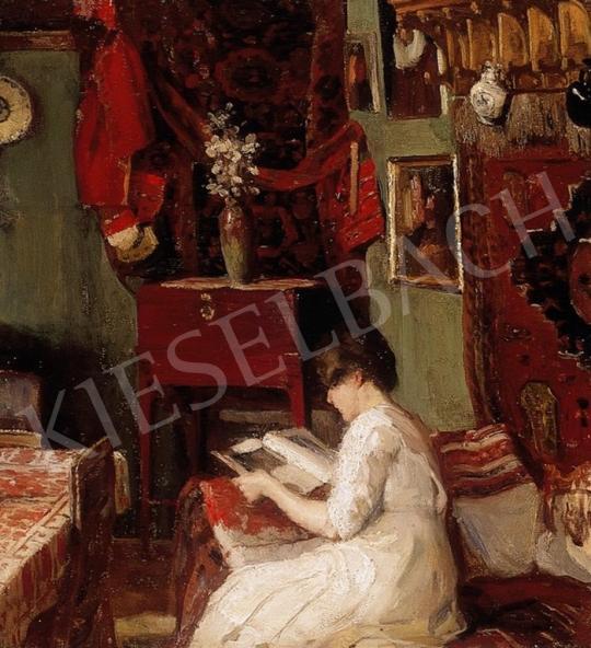  Ismeretlen magyar festő, 1910 körül - Olvasó nő | 6. Aukció aukció / 143 tétel