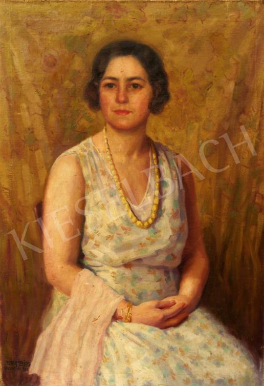 Eladó Bajnai Tóth Lajos - Fehér ruhás nő festménye
