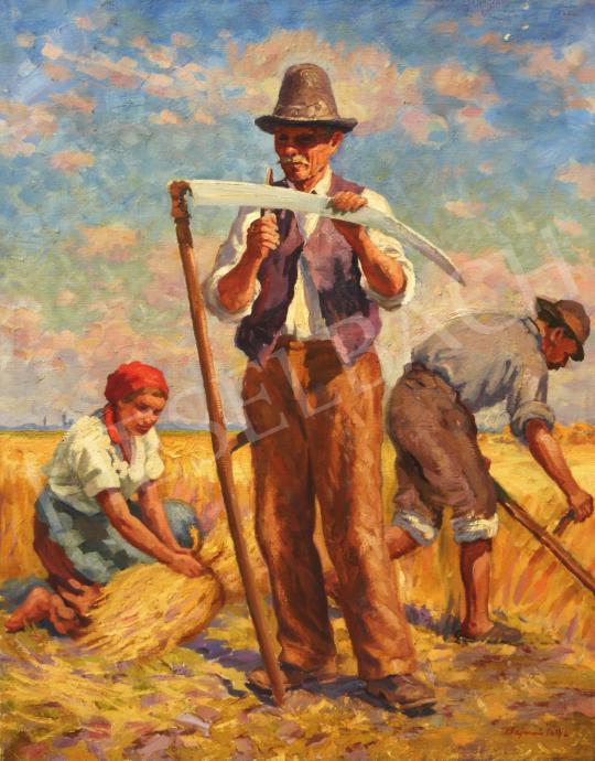 Eladó Bajnai Tóth Lajos - Aratók a mezőn festménye