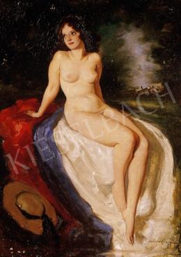  Szánthó, Mária - Seated Nude with a Hat 