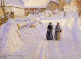  Halász-Hradil, Elemér - Winter Street in Sunlight 