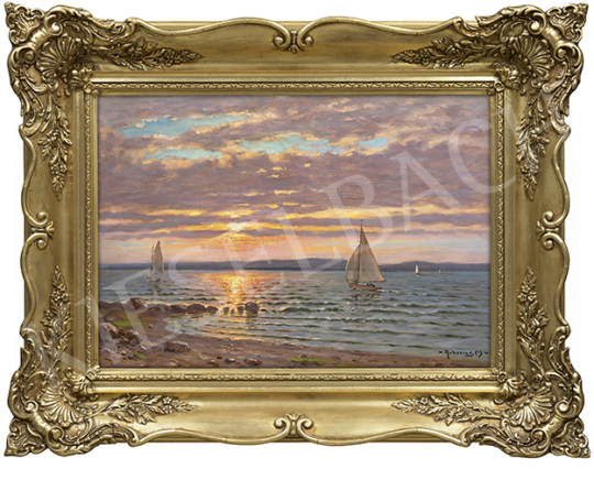 Rubovics, Márk - Lake Balaton (Sunset, Sailing Boats) | 64st Autumn Auction auction / 3 Lot