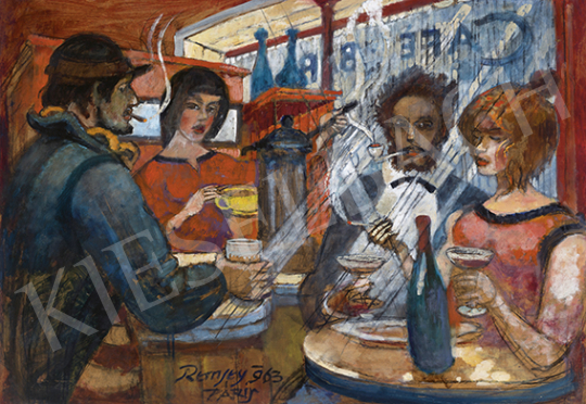  Remsey, Jenő György - Café in Paris (Rendezvous), 1963 | 64st Autumn Auction auction / 6 Lot