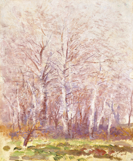  Mednyánszky, László - Poplars (Morning Lights) 