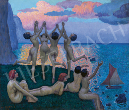  Csejtei Joachim, Ferenc - Summer Evening (Sirens, Odysseus, Sailboats), 1943 