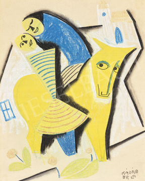  Kádár, Béla - Proposal ( Scene with Yellow Horse), c. 1926 | 64st Autumn Auction auction / 39 Lot