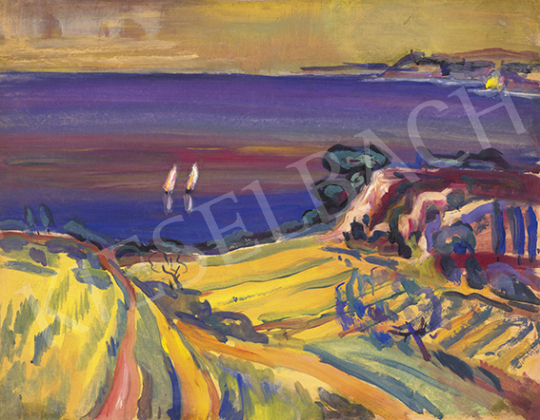  Vén, Emil - Mediterranean Sea, Sailboats, Spanish Hills, 1932 | 64st Autumn Auction auction / 46 Lot