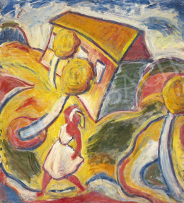  Loránt, Erzsébet - Expressive Landscape (Woman in Dynamic Land), c.1930 