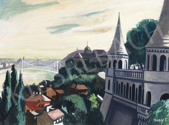  Duray, Tibor - View of Budapest from the Fisherman's Bastion, 1970's | 64st Autumn Auction auction / 61 Lot