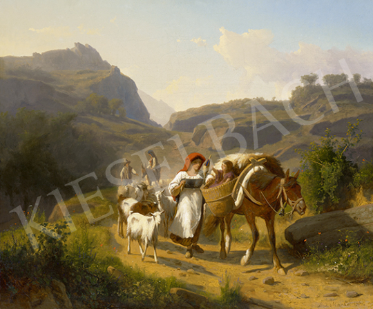 Markó, András - Italian Landscape (Mother with Child), 1868 | 64st Autumn Auction auction / 87 Lot