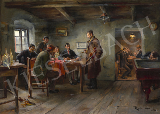  Révész Imre - Kártyabarlang, 1892 | 64. Őszi Aukció aukció / 88 tétel
