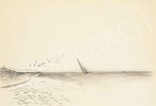 Egry, József - Sailboat (Balaton, Horizon) | 64st Autumn Auction auction / 101 Lot