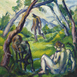 Derkovits, Gyula - At the Fount (Golden Age), 1921 