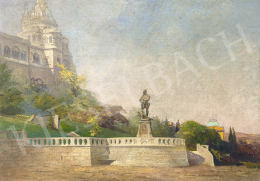  Háry, Gyula - Buda Castle, Hunyadi János Street,Fisherman's Bastion, 1922 