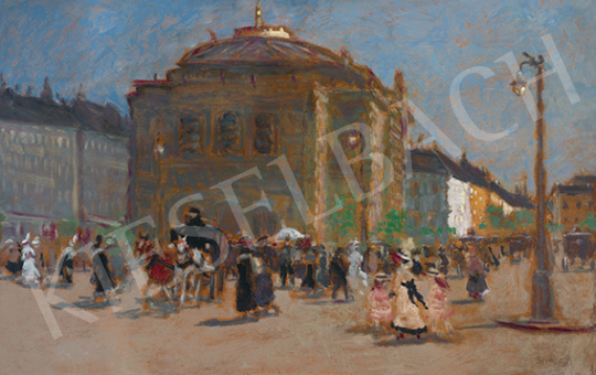  Berkes Antal - Nagyvárosi impresszió, 1910-es évek | 64. Őszi Aukció aukció / 119 tétel