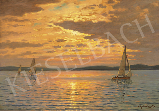 Rubovics, Márk - Sailboats in Sunset (Balaton) | 64st Autumn Auction auction / 137 Lot