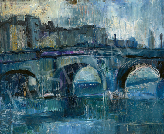  Diener-Dénes Rudolf - Párizsi Szajna-part (Pont Neuf), 1920-as évek | 64. Őszi Aukció aukció / 140 tétel