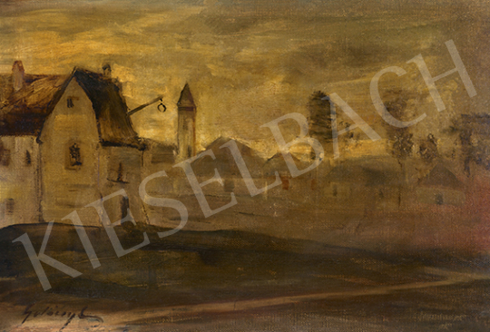  Gulácsy Lajos - Olasz kisváros fogadóval, 1906-08 között | 64. Őszi Aukció aukció / 144 tétel