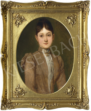  Lotz, Károly - Young Girl in Brown Dress | 64st Autumn Auction auction / 176 Lot