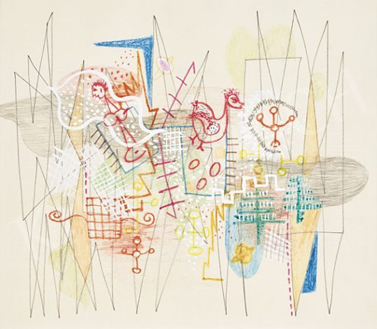 Marosán, Gyula - Doodles in Children's Room (Hommage á Klee) | 64st Autumn Auction auction / 187 Lot